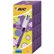 Penna a sfera a scatto BIC 4 Colours Grip Fashion M 1 mm viola 8922901- conf. 12