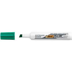 Marcatore per lavagne bianche BIC Velleda 1791 punta a scalpello tratto 3,3-4,6 mm verde - 9431971- conf. 12