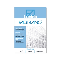 Blocco carta lucida Fabriano 10 fogli - 82 g formato 23x33 cm - 19100660- conf. 25
