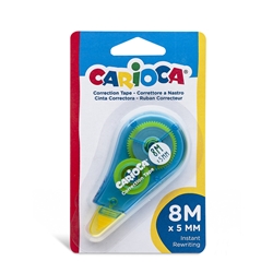 Correttore a nastro monouso Carioca in blister - 5 mm x 8 m - 42088- conf. 12