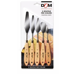 Blister spatole per colori a olio DOM - misure diverse - conf. 5