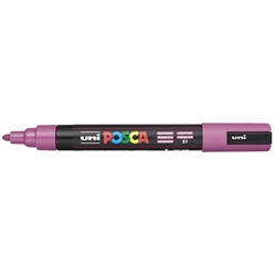 Marcatore a tempera Posca Uni-Ball punta tonda 1,8-2,5 mm lampone M PC5M LM