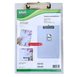 Portablocco doppia lettura - Lebez - A4 - trasparente
