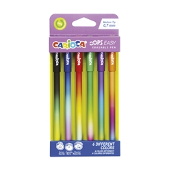 Penna cancellabile Carioca Oops Easy punta media 0,7 mm - conf. 6