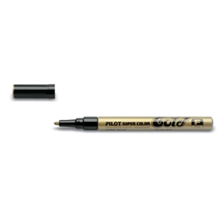 Marcatore a vernice Pilot Super Color punta in fibra di acrilico 3 mm oro - 002437- conf. 12