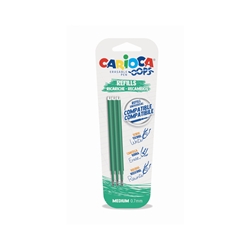 Refill penne cancellabili Carioca OOPS 0,7 mm in blister da 3 pz verde 43041/04- conf. 3