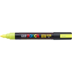 Marcatore a tempera Posca Uni-Ball punta tonda 1,8-2,5 mm giallo fluo M PC5M GF
