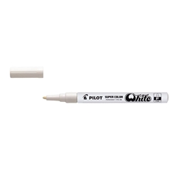 Marcatore a vernice Pilot Super Color punta in fibra di acrilico 3 mm bianco - 002435- conf. 12