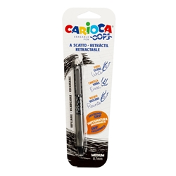 Penne a scatto cancellabili Carioca OOPS inchiostro termosensibile M 0,7 mm nero 43042/01- conf. 24