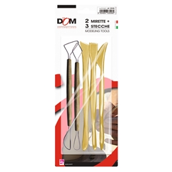 Miretta professionale DOM - set composto da 2 mirette e 3 stecche - 255/BL- conf. 5