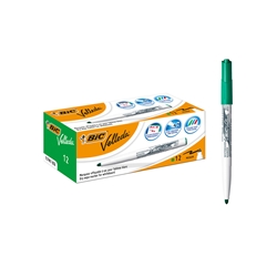 Marcatore per lavagne bianche BIC Velleda 1741 punta conica 1,4 mm verde - 9581681- conf. 12