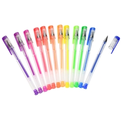 Set 12 penne gel Donau colori neon assortiti 322262- conf. 12