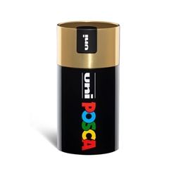 Gift Box marcatore a tempera punta media colori assortiti Uni Posca tappo barattolo oro - M 84008516- conf. 18