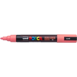 Marcatore a tempera Posca Uni-Ball punta tonda 1,8-2,5 mm rosa corallo M PC5M RACO