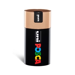 Gift Box marcatore a tempera punta media colori assortiti Uni Posca tappo barattolo bronzo - M 84008691- conf. 18