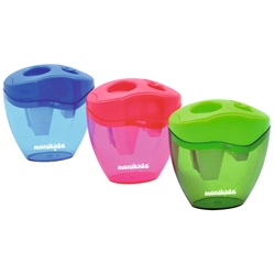 Temperamatite a 3 fori con serbatoio Nikoffice colori assortiti - 12NIK036- conf. 24