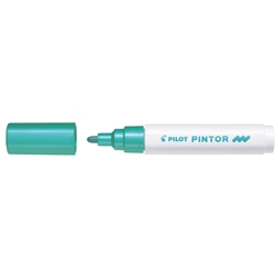 Marcatore multisuperficie Pilot Pintor a base d'acqua punta in fibra 4,5 mm verde metallizzato - 002379