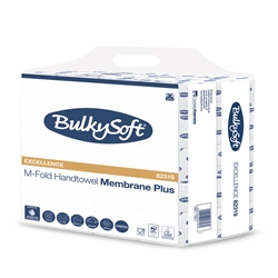 Asciugamani piegati Bulkysoft Luxury - 21,5x32 cm - M - 3 veli - bianco - conf. 12 fascette da 120 fogli