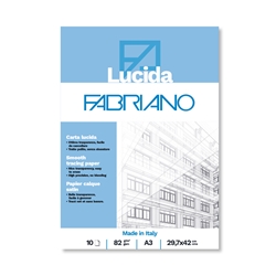 Blocco carta lucida Fabriano 10 fogli - 82 g formato A3 - 19100661- conf. 25