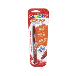 Penna cancellabile Carioca Oops Pop punta media 0,7 mm rosso 41044/03- conf. 24