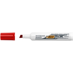 Marcatore per lavagne bianche BIC Velleda 1791 punta a scalpello tratto 3,3-4,6 mm rosso - 9431981- conf. 12
