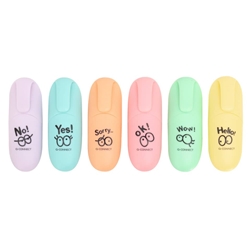 Set mini evidenziatori Q-Connect colori assortiti pastello - conf. 6