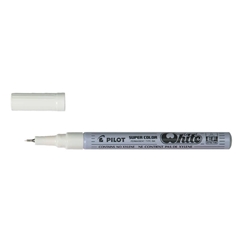 Marcatore a vernice Pilot Super Color punta in fibra di acrilico 1 mm bianco - 002725- conf. 12