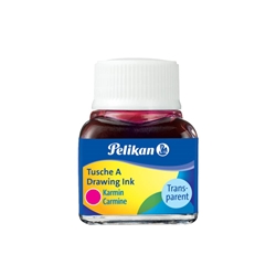 Flacone inchiostro di china Pelikan 523-17 da 10 ml - carminio - 201517- conf. 10