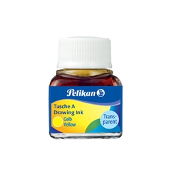 Flacone inchiostro di china Pelikan 523-17 da 10 ml - giallo - 201541- conf. 10