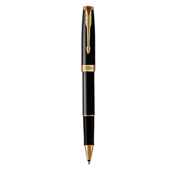 Penna roller Parker Sonnet punta F inchiostro nero Parker Black GT 1931496