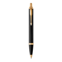 Penna a sfera Parker IM punta M inchiostro blu Parker Black GT 193166