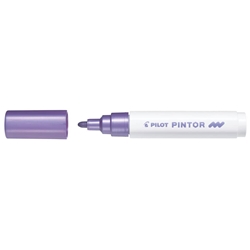 Marcatore multisuperficie Pilot Pintor a base d'acqua punta in fibra 4,5 mm viola metallizato - 002381