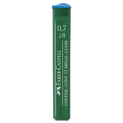 Astucci 12 mine 2B Faber-Castell Super Polymer 0,7 mm - scatola 12 astucci 521702- conf. 12