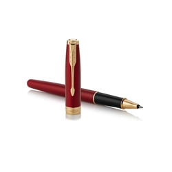 Penna roller Parker Sonnet punta F inchiostro nero Parker Red GT 1931475