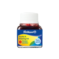 Flacone inchiostro di china Pelikan 523-17 da 10 ml - vermiglione - 201525- conf. 10