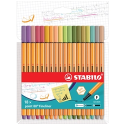 Fineliner Stabilo Point 88® 0,4 mm - conf. 18