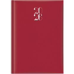 Agenda giornaliera 2026 - A4 - S/D separati - rosso inglese