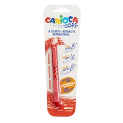 Penne a scatto cancellabili Carioca OOPS inchiostro termosensibile M 0,7 mm rosso 43042/03- conf. 24