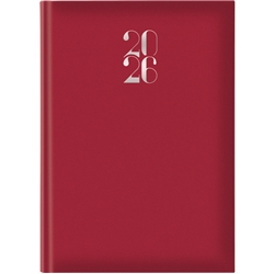 Agenda giornaliera 2026 - S/D abbinati - 17x24 cm- rosso inglese