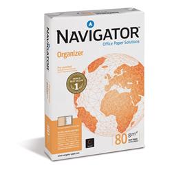 Carta A4 Navigator Organizer - ideale per l'archiviazione - bianca - 4 fori - 80g/mq - conf. 5 risme