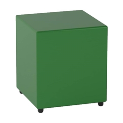 Pouf cubico Motris similpelle 40x40x46 cm verde