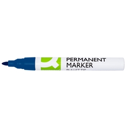 Marcatore permanente - Q-Connect - punta conica 4 mm - tratto 4 mm - blu - conf. 10